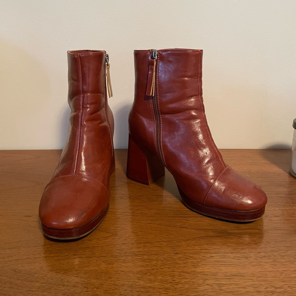 ASOS platform leather boot